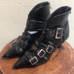 Zara Kitten Heel Buckle Boots